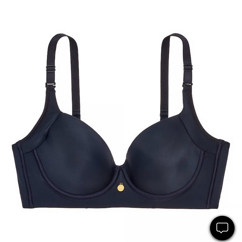 Leonisa  Back Smoothing Full Coverage Black Bra Size 34B - Picture 2 of 12